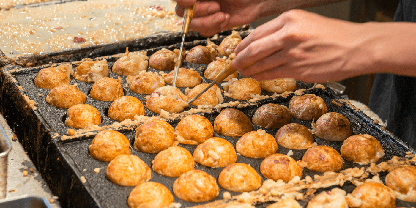 Tokoyaki - ulična hrana, Osaka, Japan