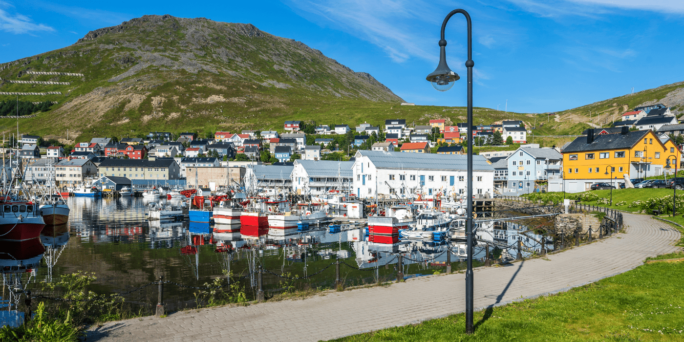 Gradska luka Honningsvag na otoku Mageroya, Norveška