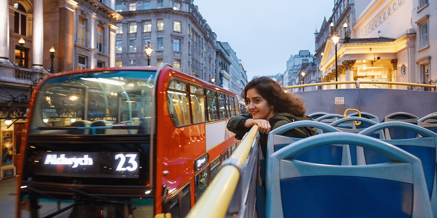 Vožnja panoramskim autobusom, London, Engleska