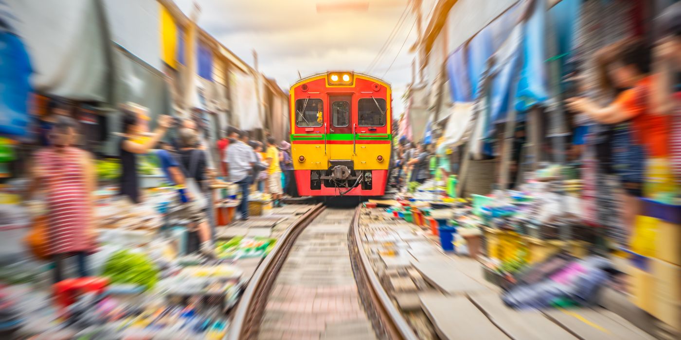 Train market, Bangkok, Tajland